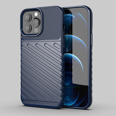 Thunder Case Flexible Tough Rugged Cover TPU Case for iPhone 13 Pro Max blue — Hurtel