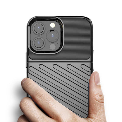 Thunder Case Flexible Tough Rugged Cover TPU Case for iPhone 13 Pro Max black — Hurtel