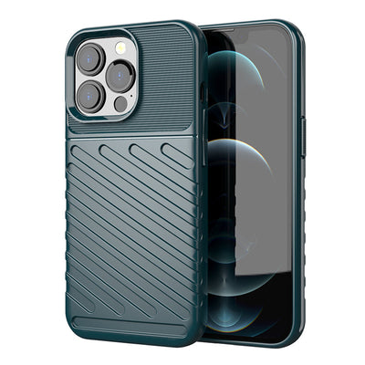 Thunder Case Flexible Tough Rugged Cover TPU Case for iPhone 13 Pro green — Hurtel