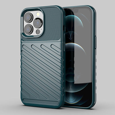 Thunder Case Flexible Tough Rugged Cover TPU Case for iPhone 13 Pro green — Hurtel