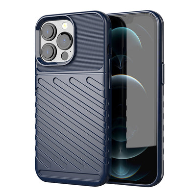 Thunder Case Flexible Tough Rugged Cover TPU Case for iPhone 13 Pro blue — Hurtel