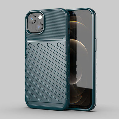 Thunder Case Flexible Tough Rugged Cover TPU Case for iPhone 13 mini green — Hurtel
