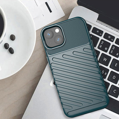 Thunder Case Flexible Tough Rugged Cover TPU Case for iPhone 13 mini green — Hurtel