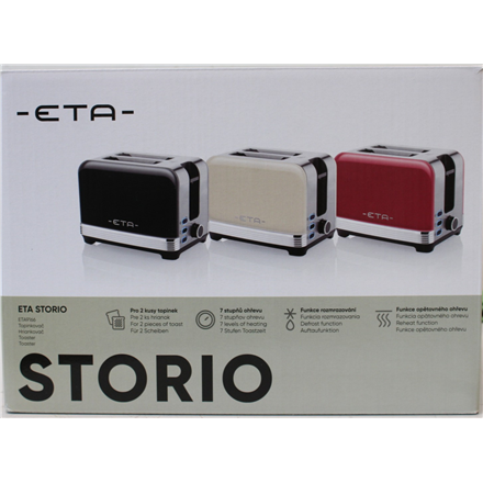 SALE OUT. ETA ETA916690040 STORIO Toaster, Power 930 W, 2 slots, Stainless steel, Beige | Storio Toaster | ETA916690040 