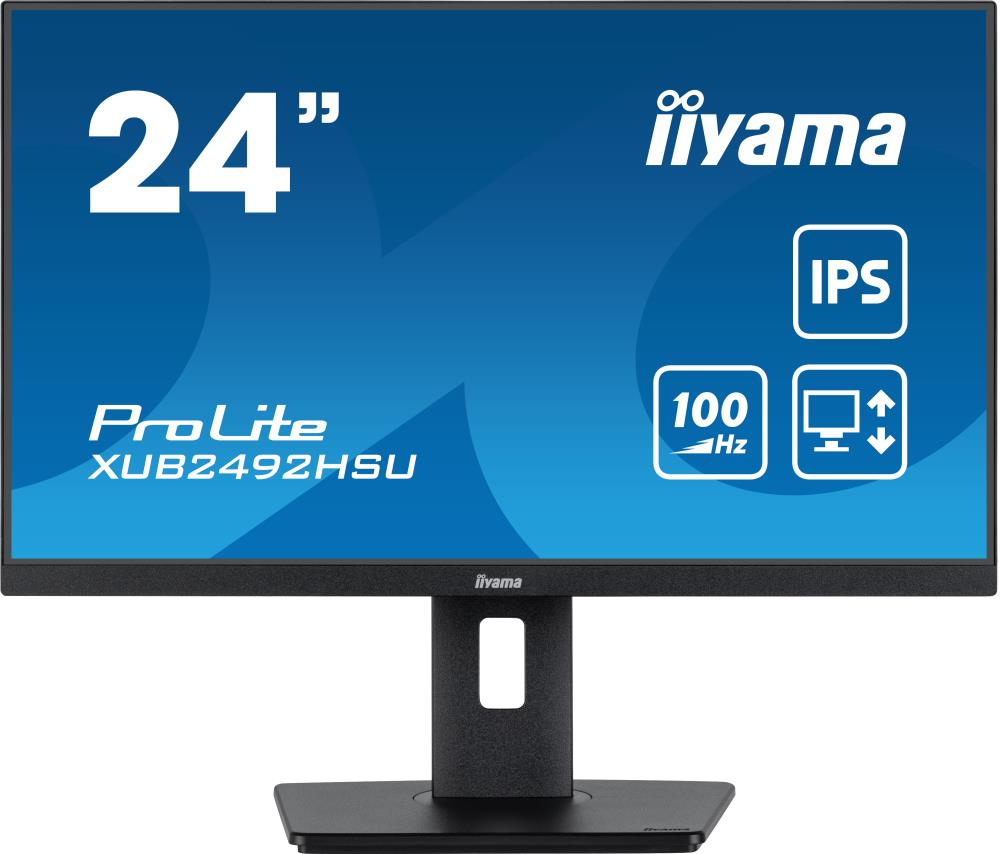 LCD Monitor IIYAMA XUB2492HSU-B6 24" Panel IPS 1920x1080 16:9 Matte 0.4 ms Speakers Swivel Pivot Height adjustable Tilt Colour Black XUB2492HSU-B6