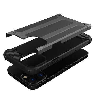 Hybrid Armor Case Tough Rugged Cover for iPhone 13 Pro Max black — Hurtel