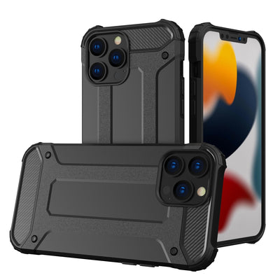 Hybrid Armor Case Tough Rugged Cover for iPhone 13 Pro black — Hurtel