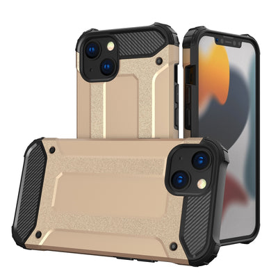 Hybrid Armor Case Tough Rugged Cover for iPhone 13 golden — Hurtel