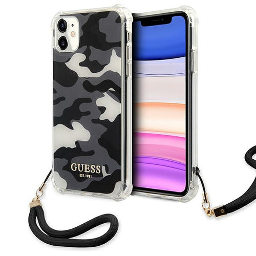 Guess GUHCN61KSARBK iPhone 11 6.1" / Xr black/black hardcase Camo Collection
