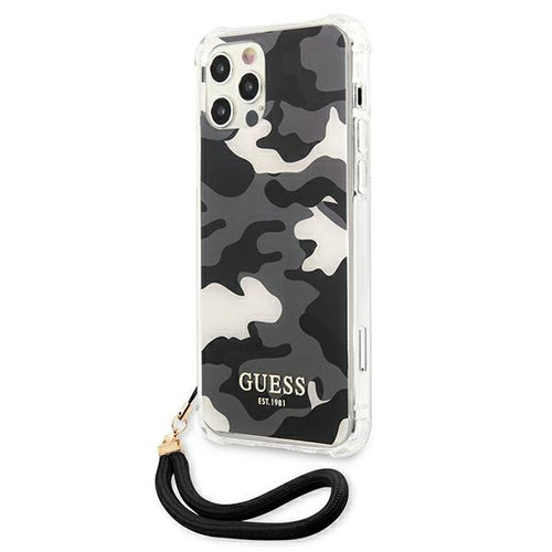 Guess GUHCP12LKSARBK iPhone 12 Pro Max 6.7" black/black hardcase Camo Collection