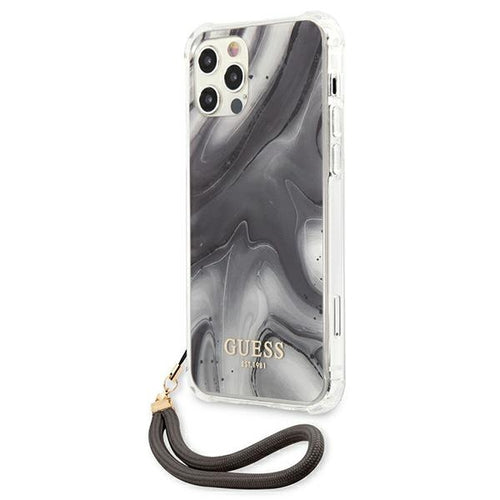 Guess GUHCP12LKSMAGR iPhone 12 Pro Max 6.7" grey/grey hardcase Marble Collection