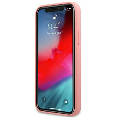 Guess GUHCP12LLSPEWPI iPhone 12 Pro Max 6.7" pink/pink hard case Peony Collection