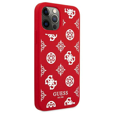 Guess GUHCP12LLSPEWRE iPhone 12 Pro Max 6.7" red/red hard case Peony Collection