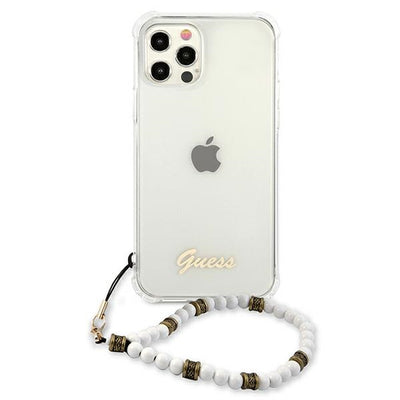 Guess GUHCP12MKPSWH iPhone 12/12 Pro 6.1" Transparent Hardcase White Pearl