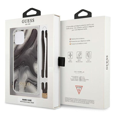Guess Marble Collection iPhone 12 / iPhone 12 Pro Case - Gray