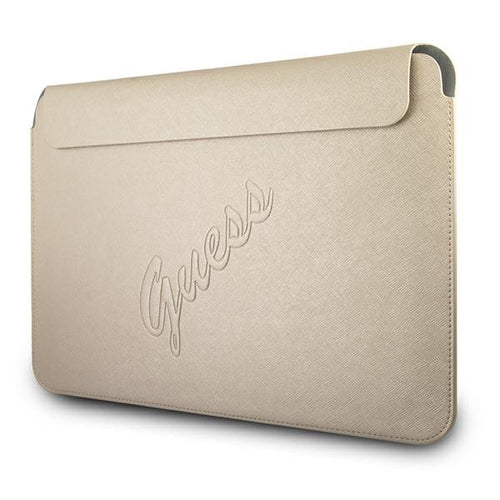 Guess Saffiano Script case for a 13" laptop - gold