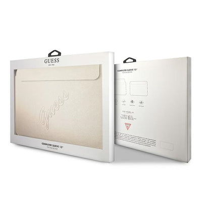 Guess Saffiano Script case for a 13" laptop - gold