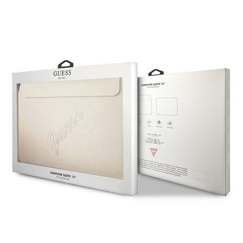 Guess Saffiano Script case for a 13" laptop - gold