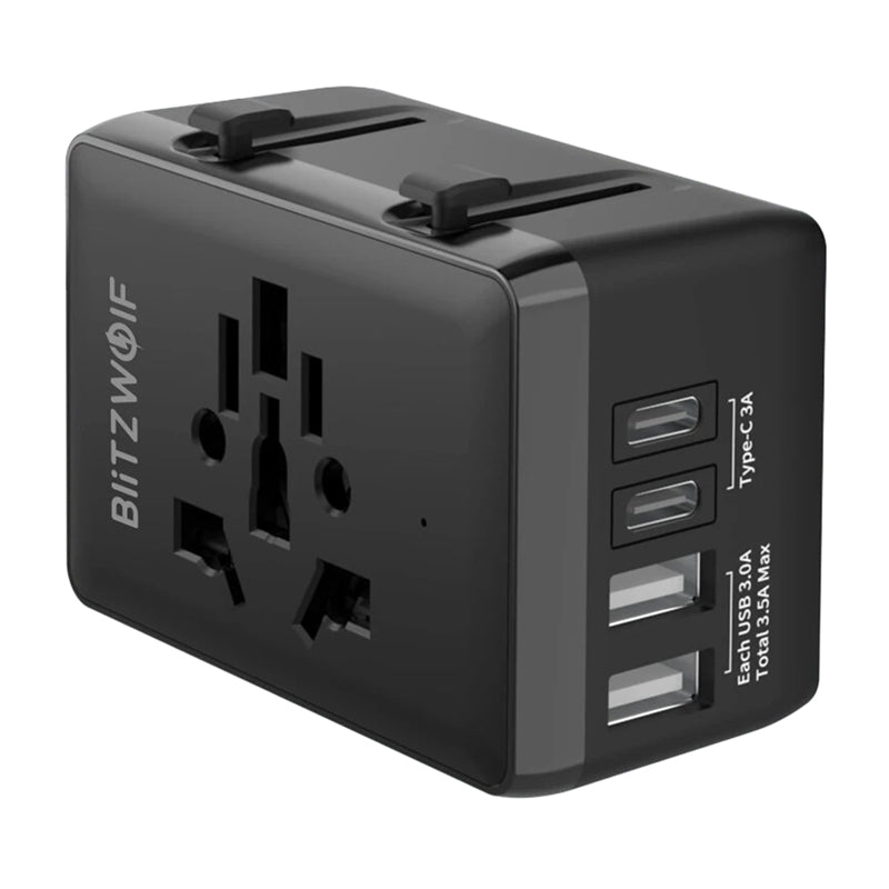 Blitzwolf BW-TA1 4-in-1 Travel Adapter 2xUSB + C + PD 20W - Image 1