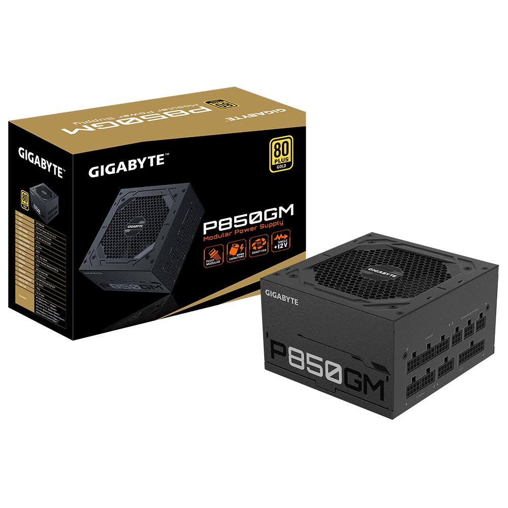 Power Supply GIGABYTE 850 Watts Efficiency 80 PLUS GOLD PFC Active MTBF 100000 hours GP-P850GM