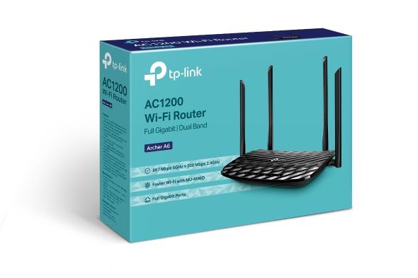 Wireless Router TP-LINK Wireless Router 1200 Mbps IEEE 802.11a IEEE 802.11 b/g IEEE 802.11n IEEE 802.11ac 4x10/100/1000M LAN \ WAN ports 1 Number of antennas 5 ARCHERA6