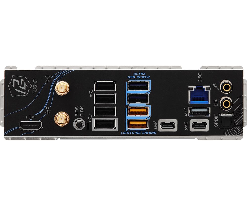 Mainboard ASROCK AMD B850 SAM5 ATX Memory DDR5 Memory slots 4 1xPCI-Express 4.0 16x 1xPCI-Express 5.0 16x 1xM.2 1xHDMI 1xAudio-In 1xAudio-Out 8xUSB 2.0 9xUSB 3.2 3xUSB-C 1xOptical S/PDIF 1xRJ45 B850RIPTIDEWIFI