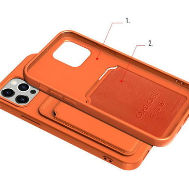 Card Case Silicone Wallet Wallet With Card Slot Documents For Samsung Galaxy A42 5G White — Hurtel