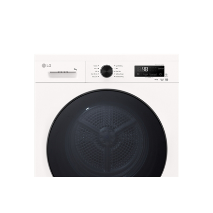 LG Dryer Machine | RHX1009NWB | Energy efficiency class C | Front loading | 9 kg | LED | Heat pump | Depth 66 cm | Wi-Fi