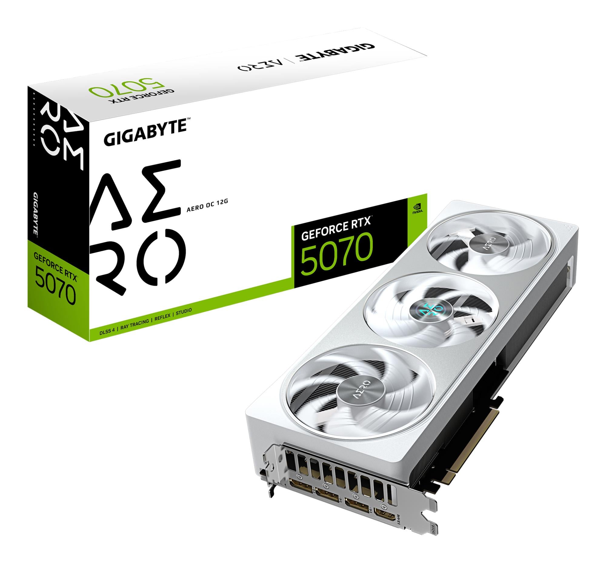 Graphics Card GIGABYTE NVIDIA GeForce RTX 5070 12 GB GDDR7 192 bit PCIE 5.0 16x GPU 2625 MHz Triple slot Fansink 1xHDMI 3xDisplayPort GV-N5070AEROOC-12GD