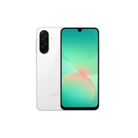 Samsung | Galaxy | A26 (A266) | White | 6.7 " | Super AMOLED | 1080 x 2340 pixels | Exynos | Internal RAM 6 GB | 128 GB | Dual SIM | 5G | Main camera resolution 50+8+2 MP | Secondary camera resolution 13 MP | Android | 15 | 5000 mAh