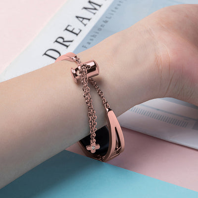 Metal bracelet for Xiaomi Mi Band 3 / 4 / 5 / 6 band strap - pink — Hurtel