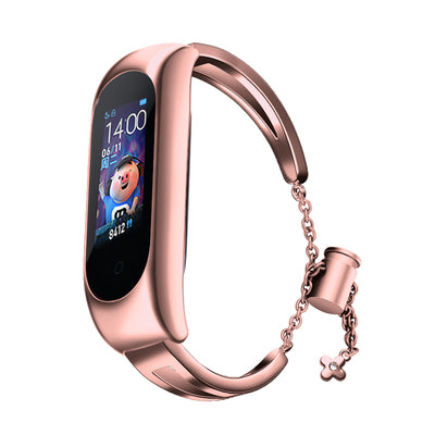 Metal bracelet for Xiaomi Mi Band 3 / 4 / 5 / 6 band strap - pink — Hurtel