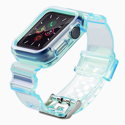 Silicone Band Strap Bracelet Case Strap Light Set for Apple Watch 42mm - Blue — Hurtel