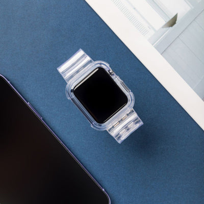 Silicone Band Strap Bracelet Case Strap Light Set for Apple Watch 38mm - Black — Hurtel