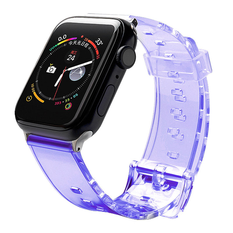 Silicone Strap Bracelet Bracelet Strap Light for Apple Watch 38 / 40 mm - Purple — Hurtel