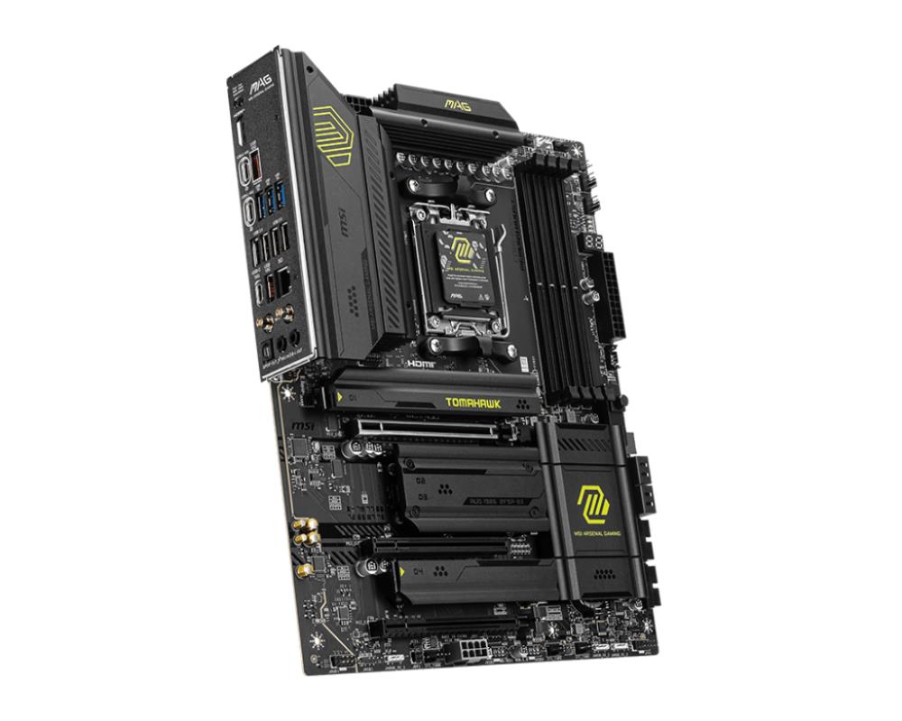 Mainboard MSI AMD X870 SAM5 ATX Memory DDR5 Memory slots 4 1xPCI-Express 1x 3xPCI-Express 16x 4xM.2 1xHDMI 1xAudio-In 1xAudio-Out 4xUSB 2.0 4xUSB 3.2 3xUSB-C 1xRJ45 MAGX870TOMAHAWKWIFI