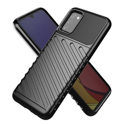 Thunder Case Flexible Tough Rugged Cover TPU Case for Samsung Galaxy A03s black — Hurtel