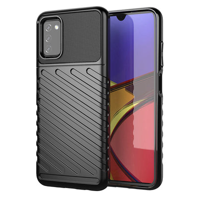 Thunder Case Flexible Tough Rugged Cover TPU Case for Samsung Galaxy A03s black — Hurtel