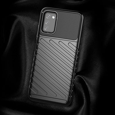 Thunder Case Flexible Tough Rugged Cover TPU Case for Samsung Galaxy A03s black — Hurtel