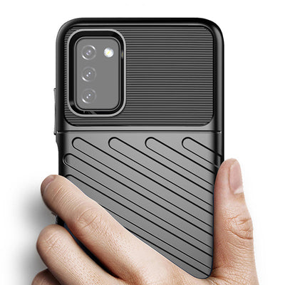 Thunder Case Flexible Tough Rugged Cover TPU Case for Samsung Galaxy A03s black — Hurtel
