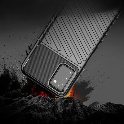 Thunder Case Flexible Tough Rugged Cover TPU Case for Samsung Galaxy A03s black — Hurtel