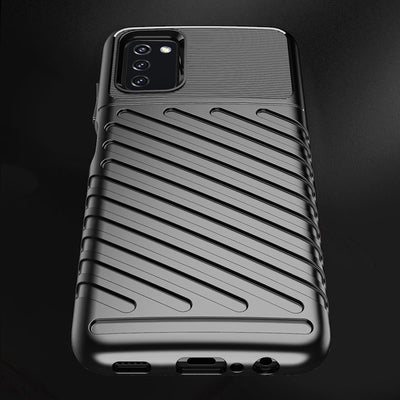 Thunder Case Flexible Tough Rugged Cover TPU Case for Samsung Galaxy A03s black — Hurtel