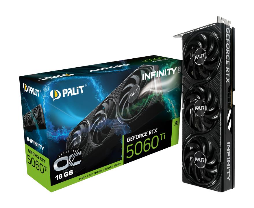 Graphics Card PALIT NVIDIA GeForce RTX 5060 Ti 2407 MHz 16 GB GDDR7 128 bit PCI Express 5.0 Active NE7506TS19T1-GB2061S