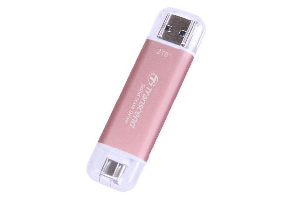 External SSD TRANSCEND ESD310 2TB USB-C USB 3D NAND Write speed 950 MBytes/sec Read speed 1050 MBytes/sec TS2TESD310P