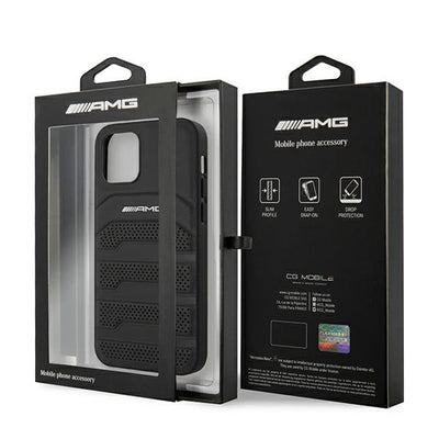 AMG Leather Debossed Lines case for iPhone 12 mini - black — Mercedes