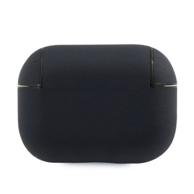 BMW Genuine Leather Silver Logo AirPods Pro Case - Navy Blue