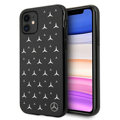 Mercedes Silver Stars Pattern Case for iPhone 11 / Xr - Black
