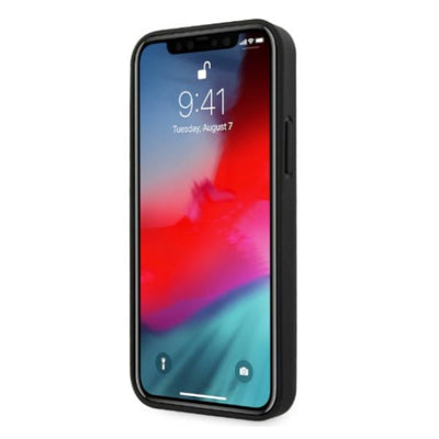 Mercedes Leather Perforated Area Case for iPhone 12 Pro Max - Black