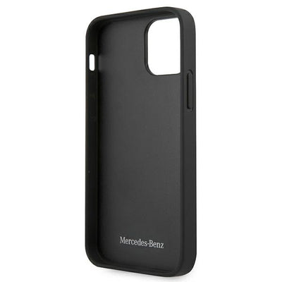 Mercedes Leather Perforated Area Case for iPhone 12 mini - Black