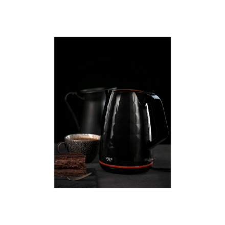 Adler | Kettle | AD 1277 | Standard | 2200 W | 1.7 L | Plastic | 360° rotational base | Black